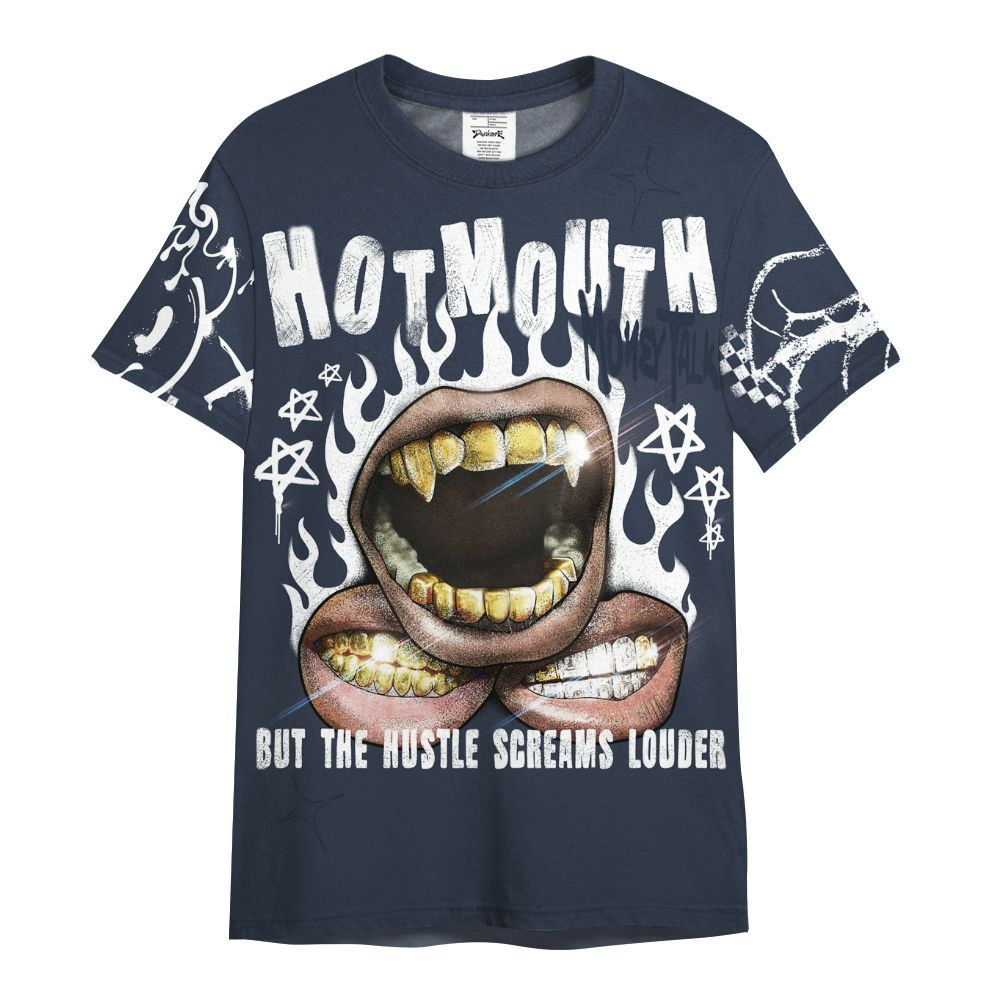 Shirt To Match Retro Obsidian 13s - Mouth Burning Street Style All Over Print