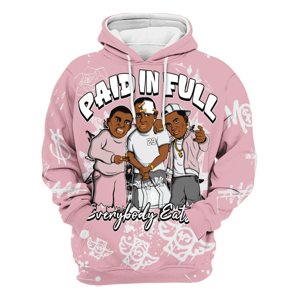 Hoodie To Match Air Max DN Pink Foam - Everybody Paid In Full Crayon All Over Print