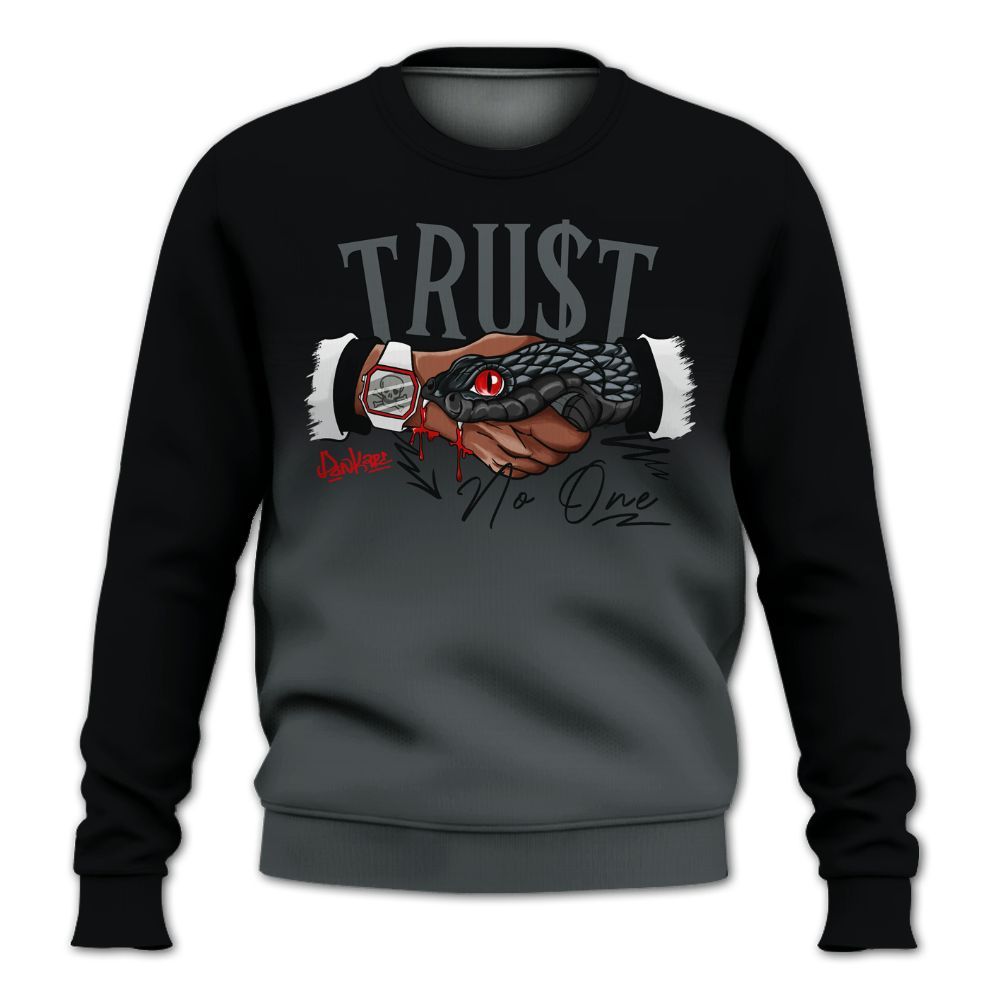 Sweatshirt To Match Black RM Nigel Sylvester 4s - Snake Trust No One Drip All Over Print