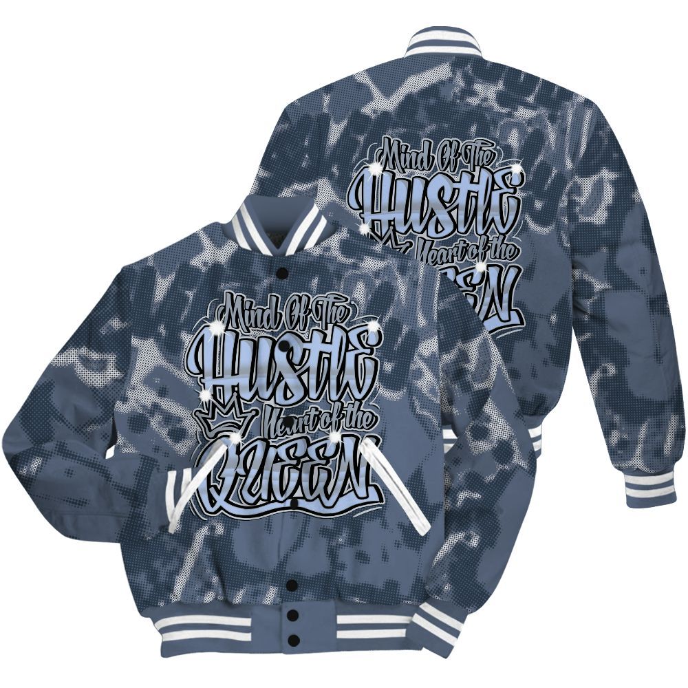 Varsity Jacket To Match Low Diffused Blue 11s Shirt - Hustles Heart Queens Street All Over Print