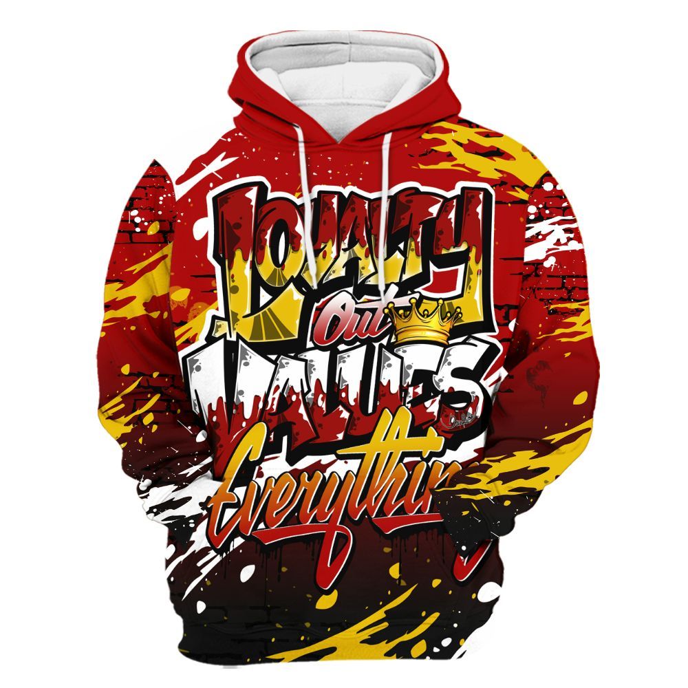 Hoodie To Match Low Lucky Cat 1s - Values Of Loyalty Drip All Over Print