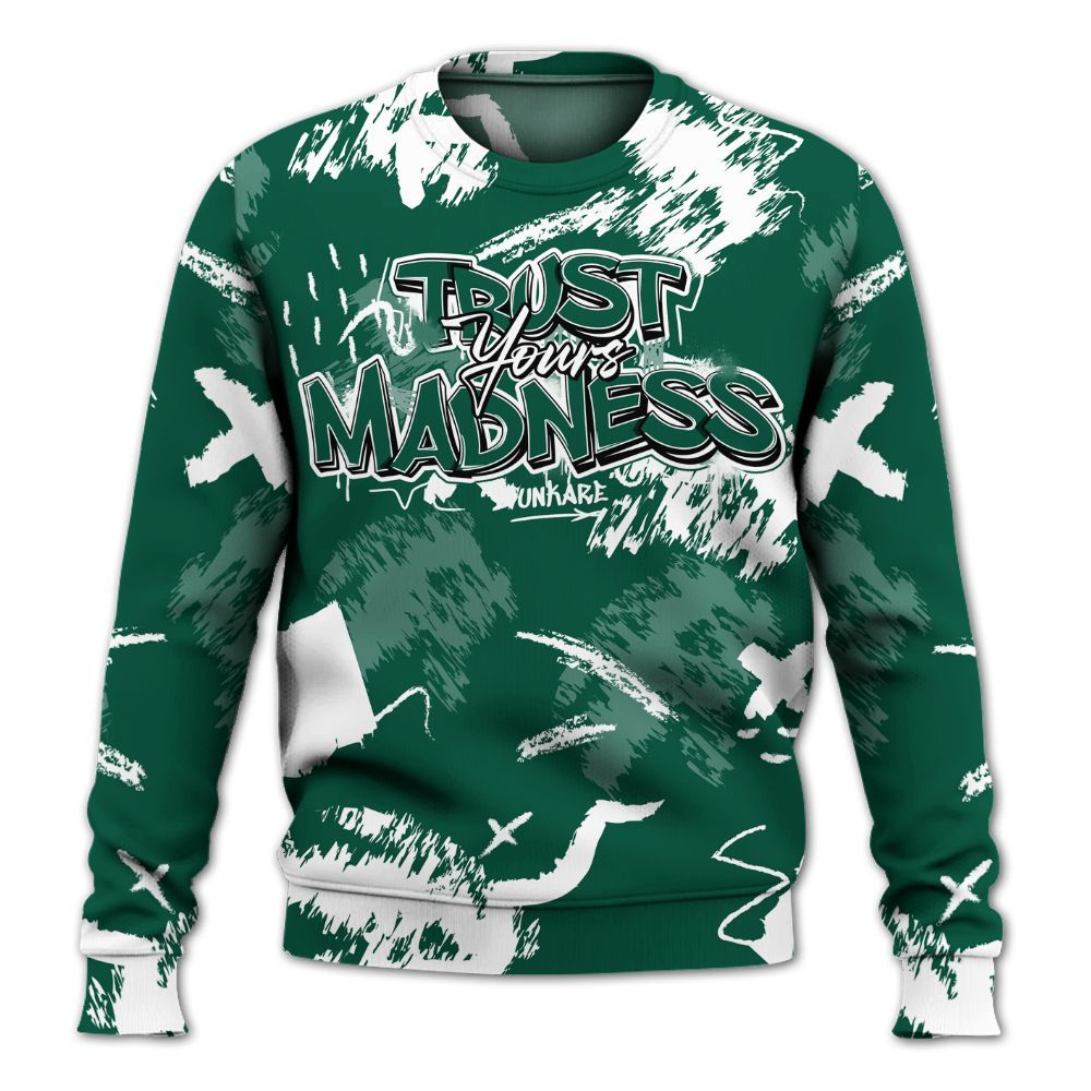 Sweatshirt To Match Oxidized Green 4s - Trust Your Madness Retro All Over Print