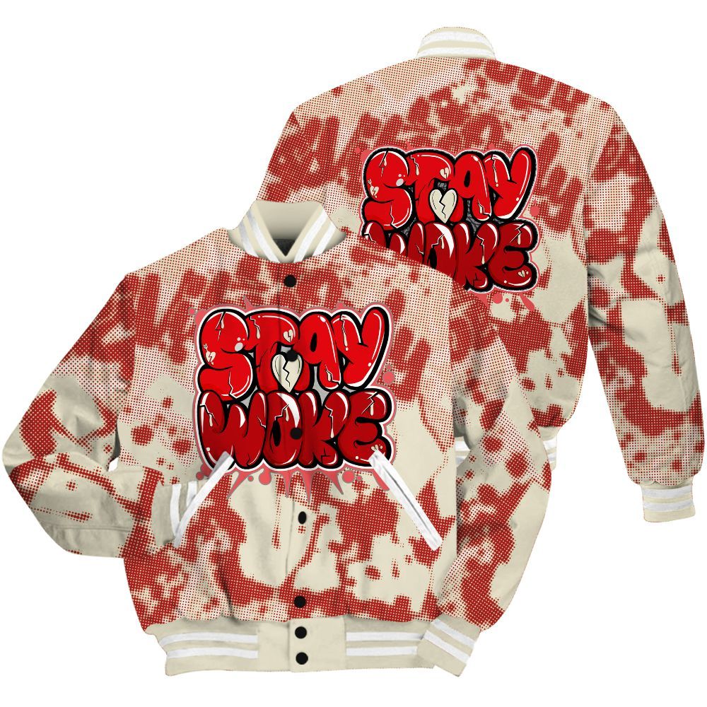 Varsity Jacket To Match Cement Grey 3s Shirt - Stay And Woken Street All Over Print