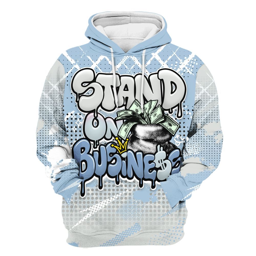 Hoodie To Match Forget Me Not 4s - Halftone Stand Business Dripping All Over Print