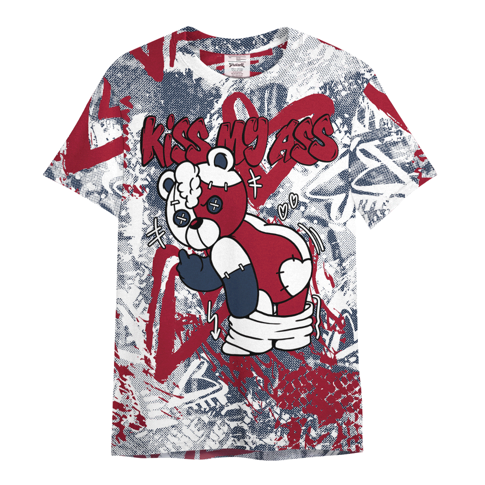 Shirt To Match Retro Olympic 6s - Kiss My Hugz Heart Grunge Graphics Shirt Unisex