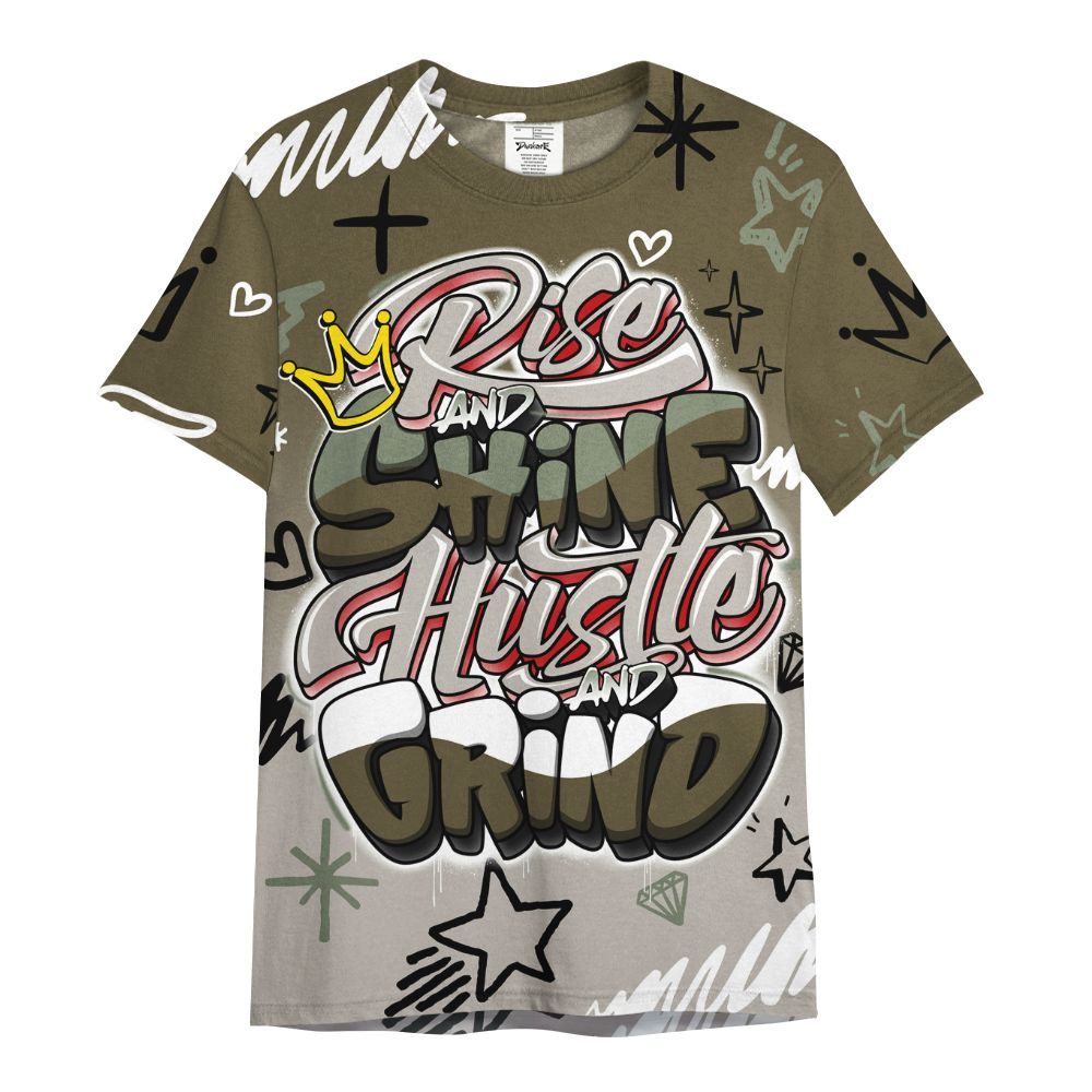 Shirt To Match Dunk Low Year Of The Snake - Rise Shine Hustle Grind All Over Print
