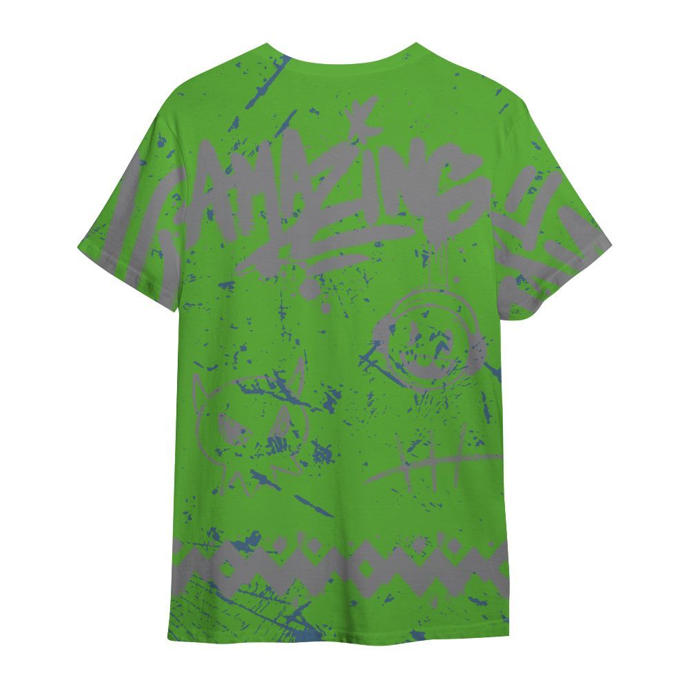 Shirt To Match Retro Green Bean 5s - Friday Sneaker Crayon All Over Print