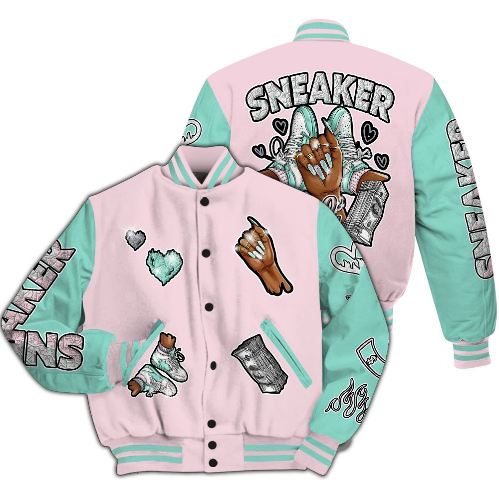 Varsity Jacket To Match Retro Easter 5s - Sneakerz Girlz All Over Print