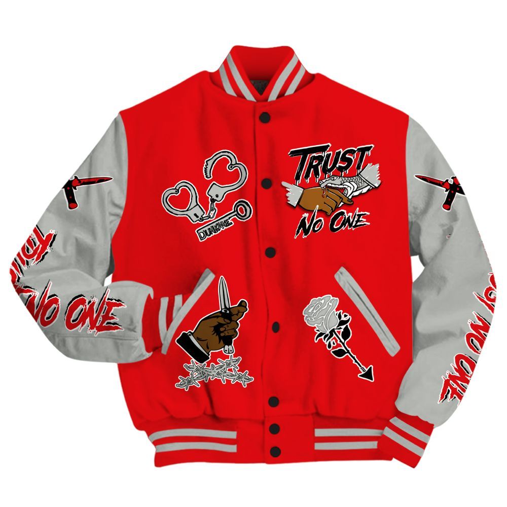 Varsity Jacket To Match Air Max 1 86 Cosmic Clay - Trust No One Dripping All Over Print