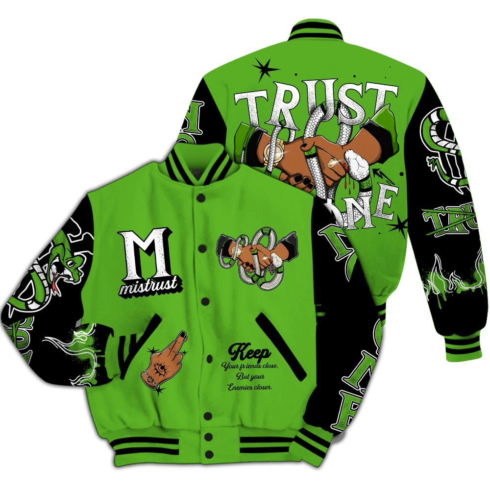 Varsity Jacket To Match Air Foamposite One Volt - Trust No One Snake-Bite Street Style All Over Print