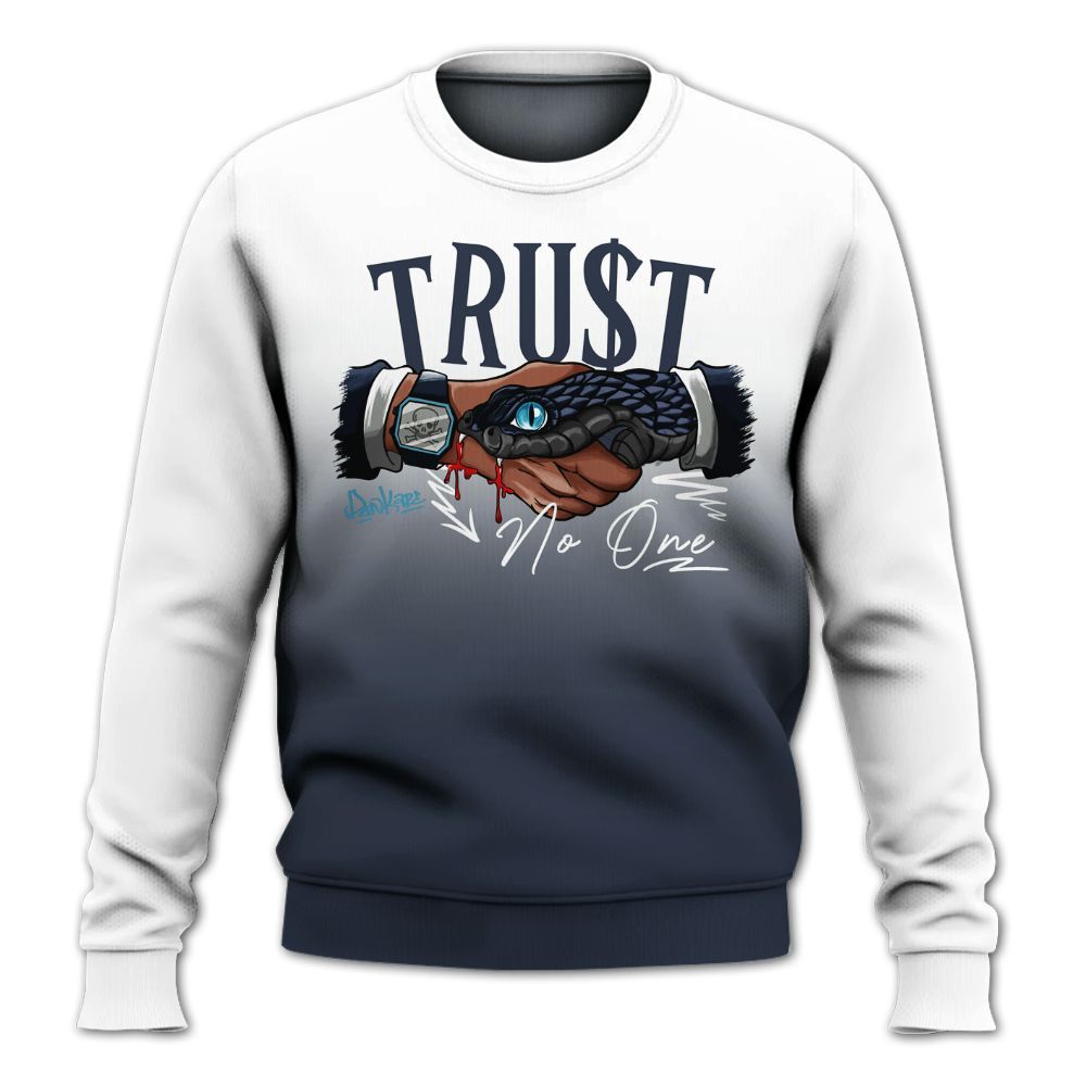 Sweatshirt To Match Retro Obsidian 13s - Snake Trust No One Drip All Over Print