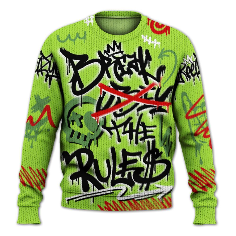 Knitted Sweater To Match Kobe 6 SE Grinch - Break Rules Streetwear