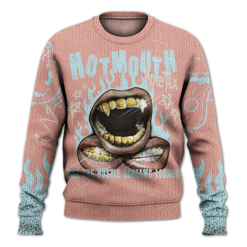 Knitted Sweater To Match Dunk Low Glacier Arctic - Mouth Burning Street Style