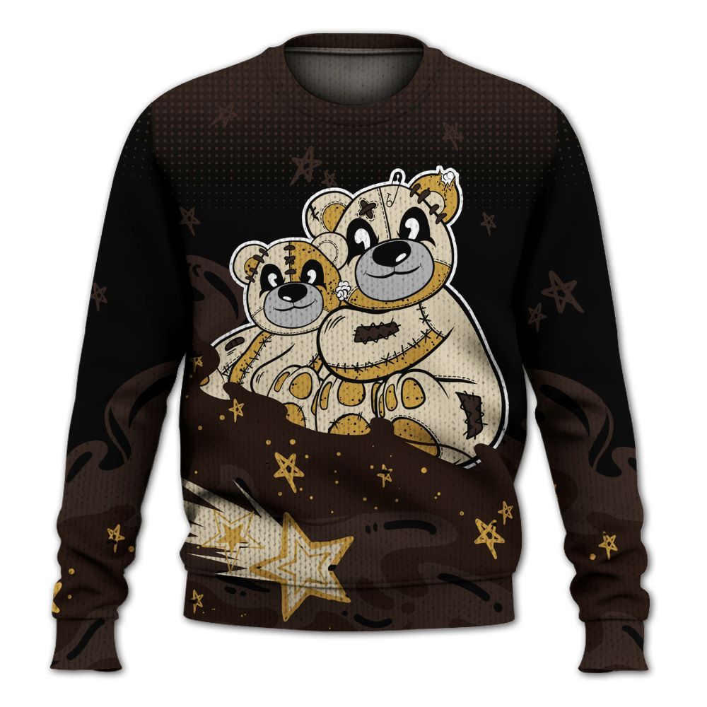 Knitted Sweater To Match 2025 Retro Earth 5s - Sincere Fondness Bear Stars