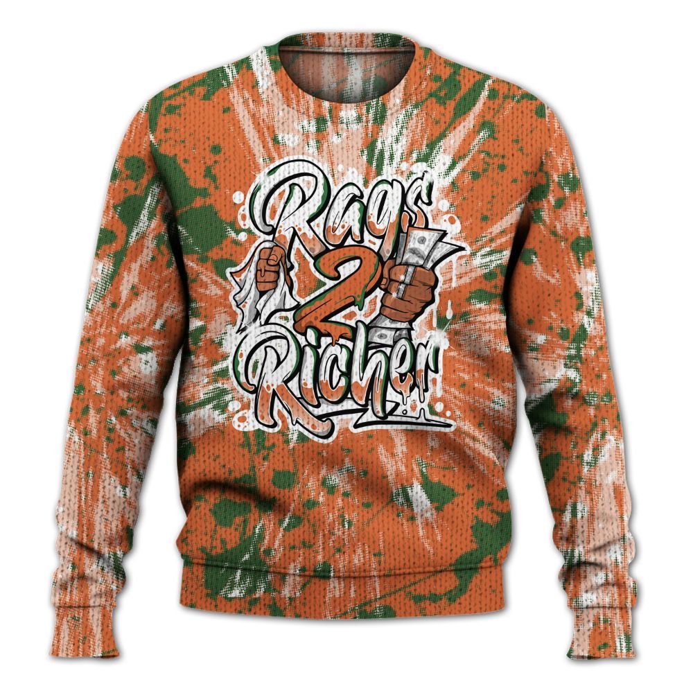 Knitted Sweater To Match Low Miami 5s - Rag 2 Rich Graphic Luxury