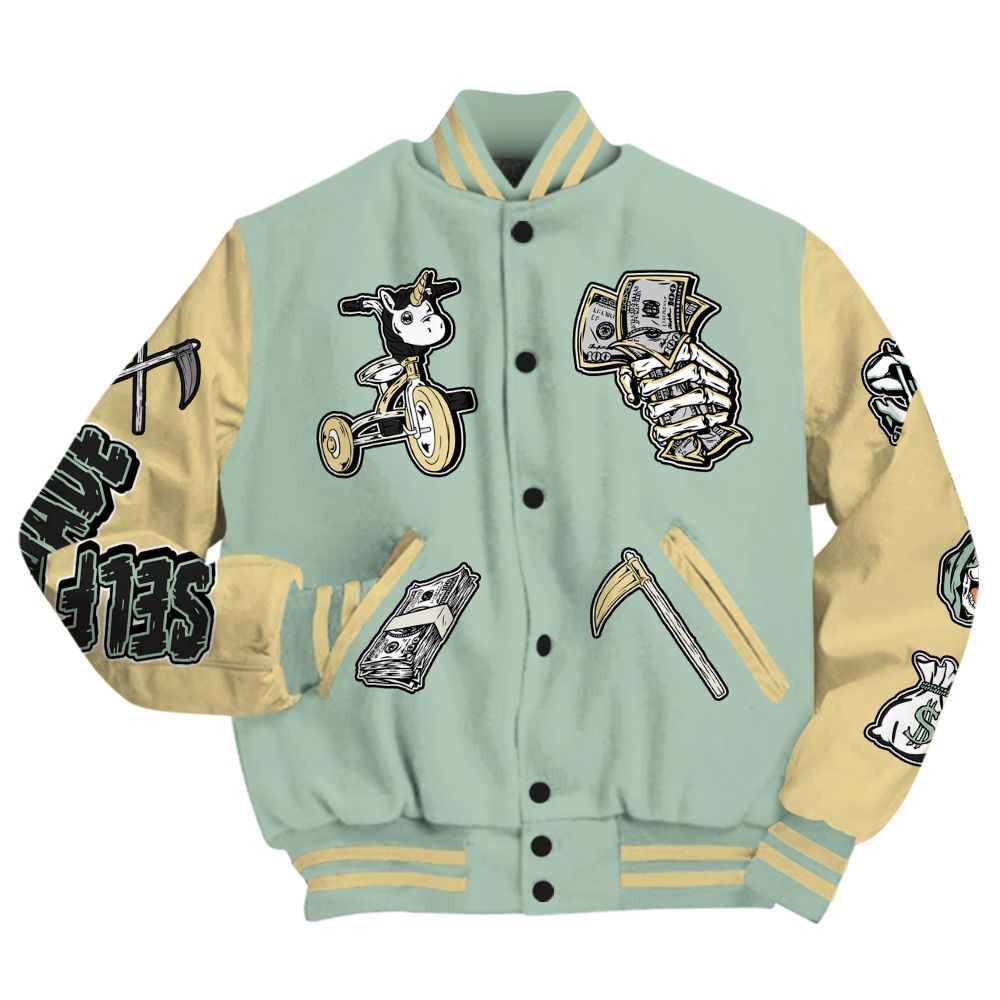 Varsity Jacket To Match Joins Year Of The Snake 5s - Self Make Skeleton All Over Print