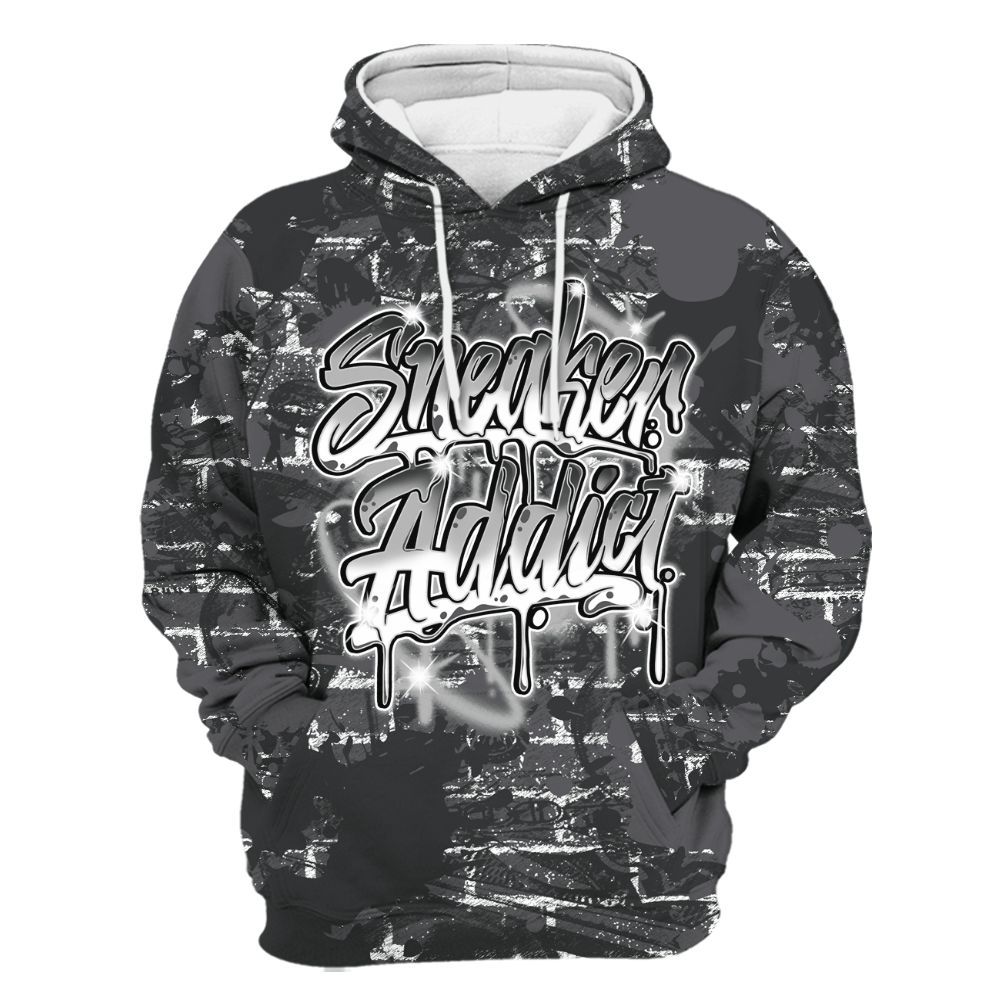 Hoodie To Match White Thunder 4s - Addiction Sneakers Graphic Street Art All Over Print
