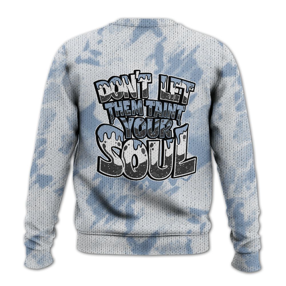 Knitted Sweater To Match Reverse Black White 6s - Never Taint Your Soul Shirt Unisex Oufit