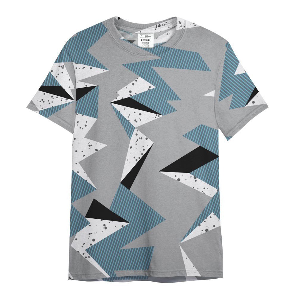 Shirt To Match Retro Light Graphite Wolf Grey 5s - Geometric Camouflage Pattern All Over Print