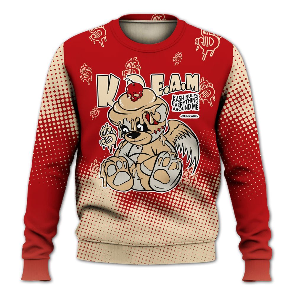 Sweatshirt To Match Dunk Low Strawberry Waffle - Loot Bear Unique Drip All Over Print