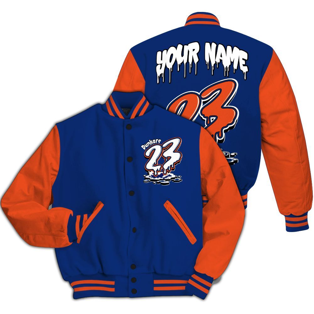 Varsity Jacket To Match Suede GS League - Custom Name 23 Drip All Over Print