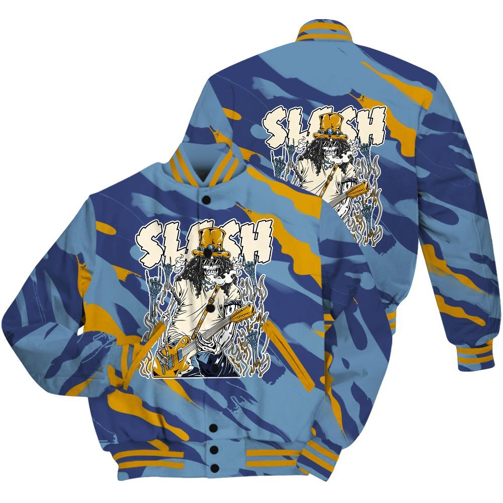 Varsity Jacket To Match High OG First In Flight 1s Shirt - Slash Skeleton Colored All Over Print