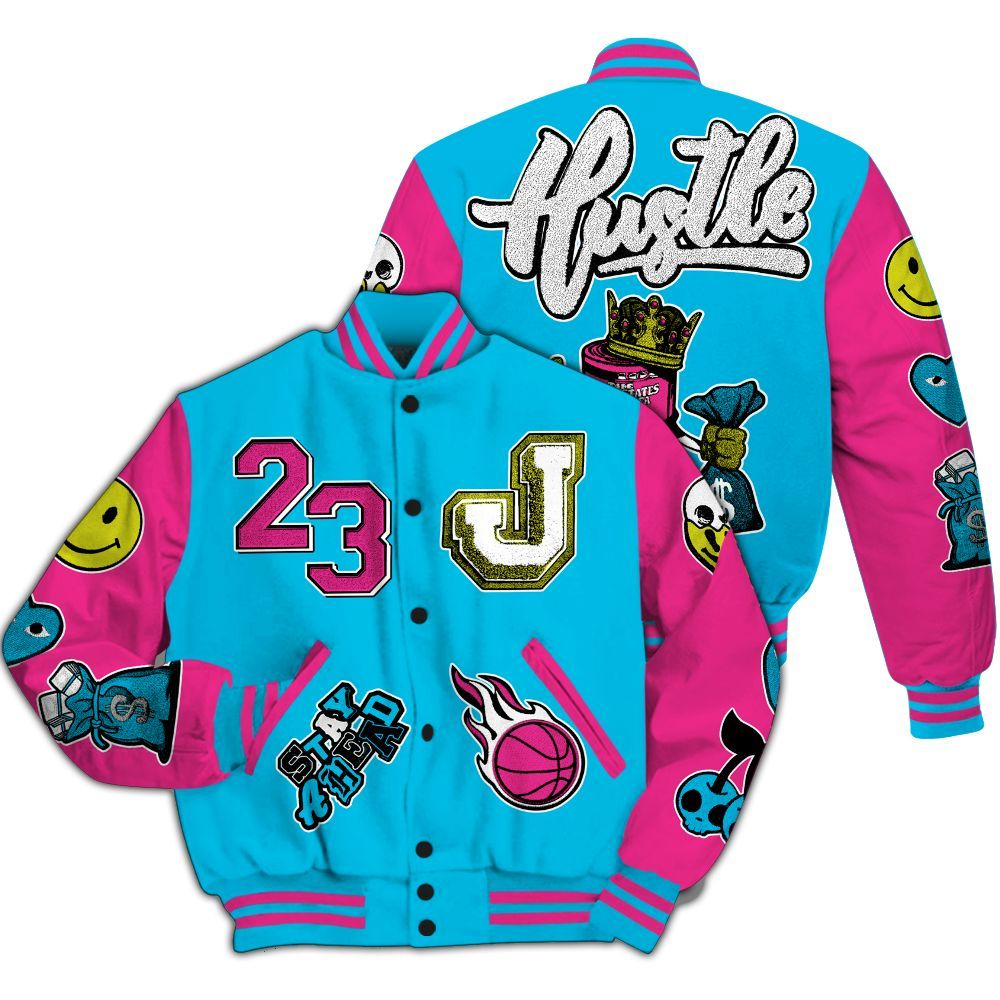 Varsity Jacket To Match Tokyo Nights Stewie 3s - Hustles Money Number 23 All Over Print