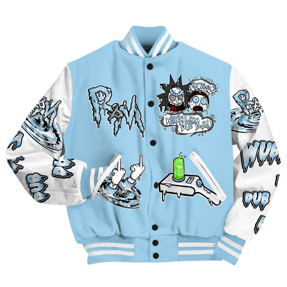 Varsity Jacket To Match Legend Blue 11s - Wubba Rick Drip All Over Print