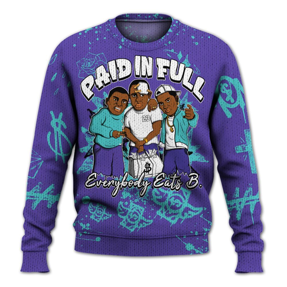 Knitted Sweater To Match Low Hornets 1s - Everybody Paid In Full Crayon