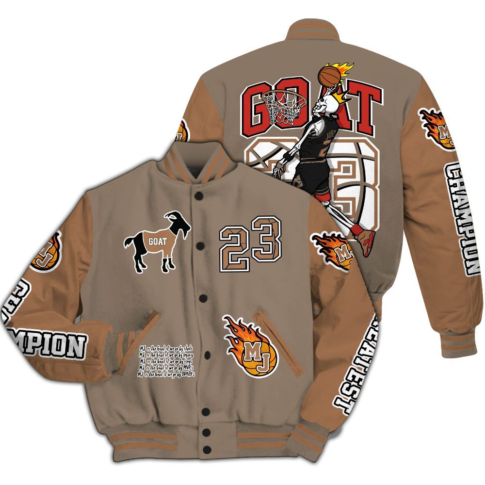 Varsity Jacket To Match Air Max Rocky Distressed - 23 G.0.A.T Jump Up Basketball All Over Print