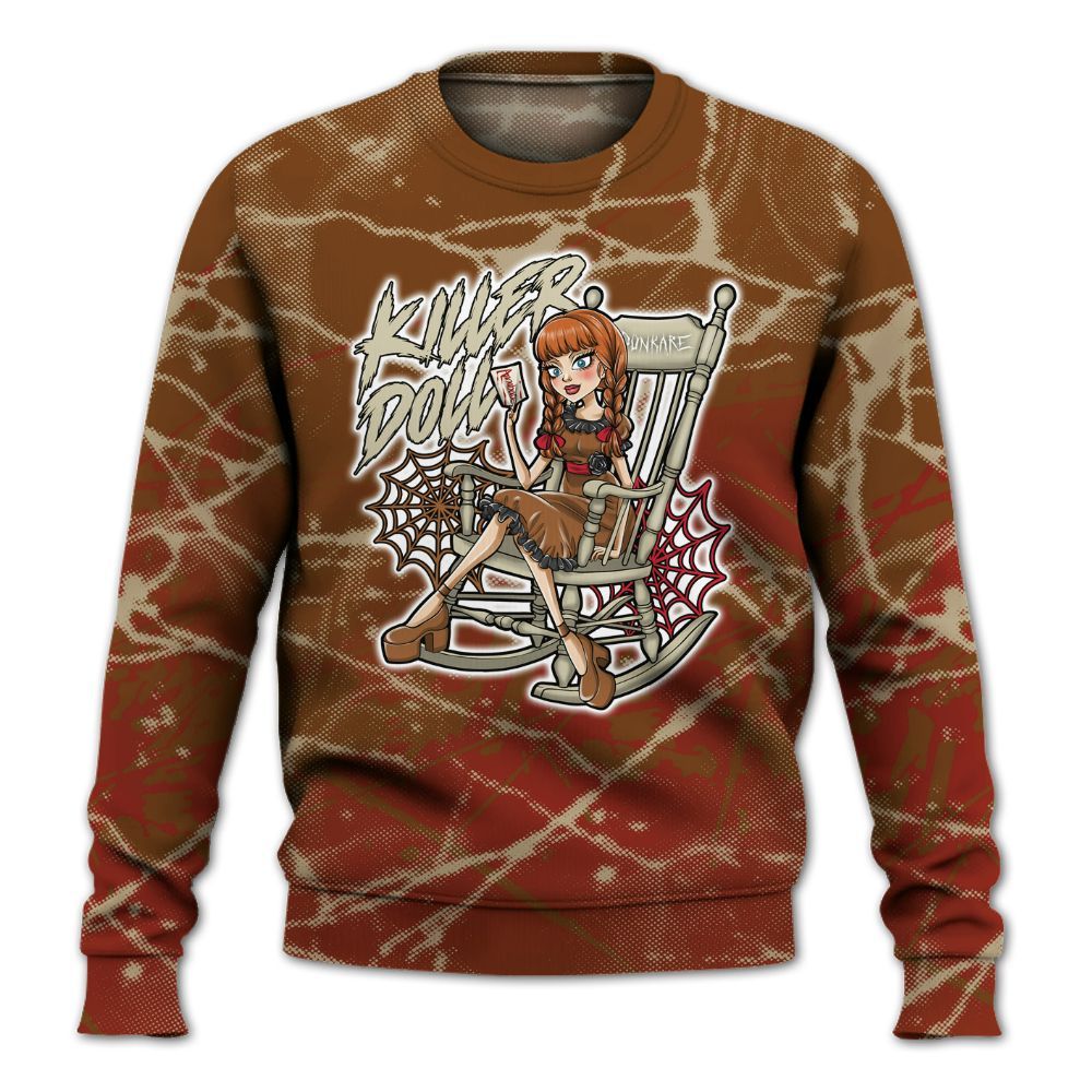 Sweatshirt To Match Archaeo Brown 5s - Killer Doll-A Halloween Profound All Over Print