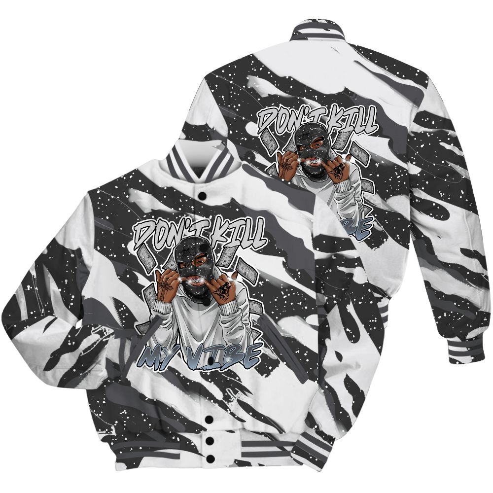 Varsity Jacket To Match Reverse Black White 6s Shirt - Vibe.Unique Colored All Over Print