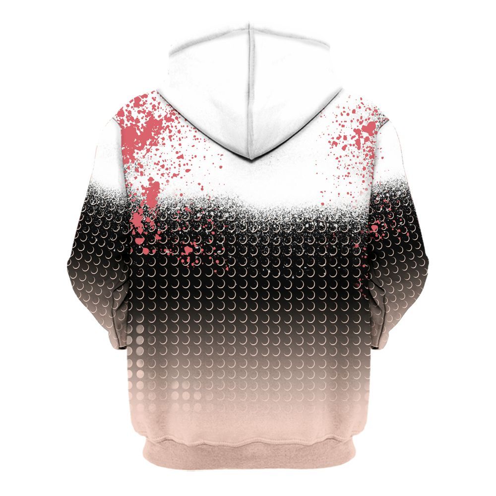 Hoodie To Match Washed Coral 2s Shirt, Halftone Time Is Money All Over Print