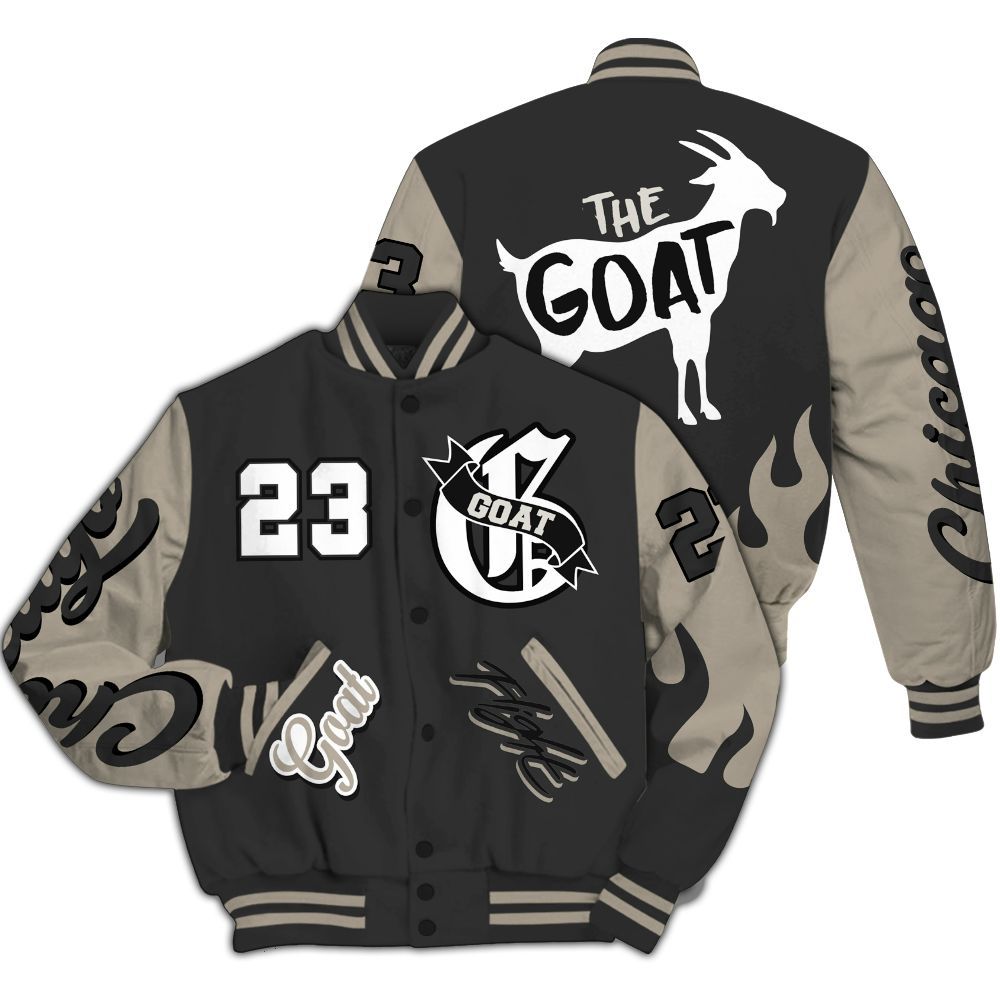 Varsity Jacket To Match RM Light Bone 4s - The G.O.A.T Flight Streetwear All Over Print