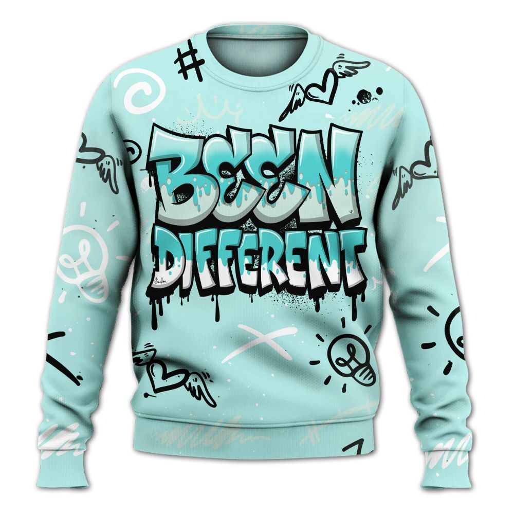 Sweatshirt To Match Low OG Washed Teal 1s - Drip Been Di2ferent All Over Print