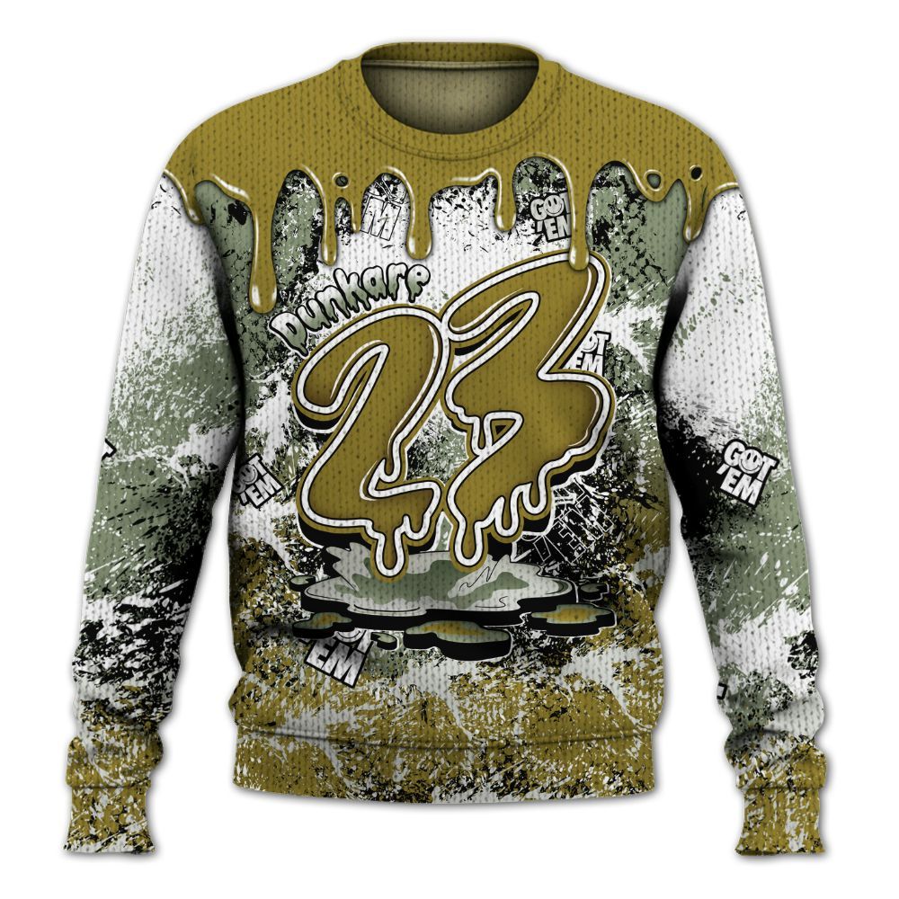 Knitted Sweater To Match Air Flightposite Metallic Gold - Dripping 23 Drip