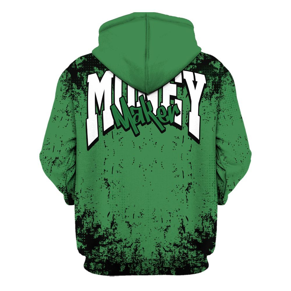 Hoodie To Match Lucky Green 1s - Move In Silence Money Street Retro All Over Print