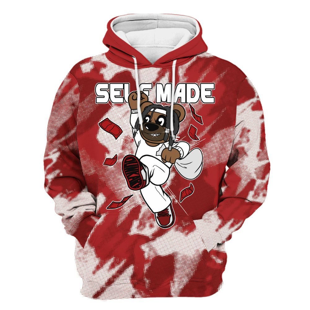 Hoodie To Match Red Taxi 12s - Autonomous Bear Abstract Halftone All Over Print