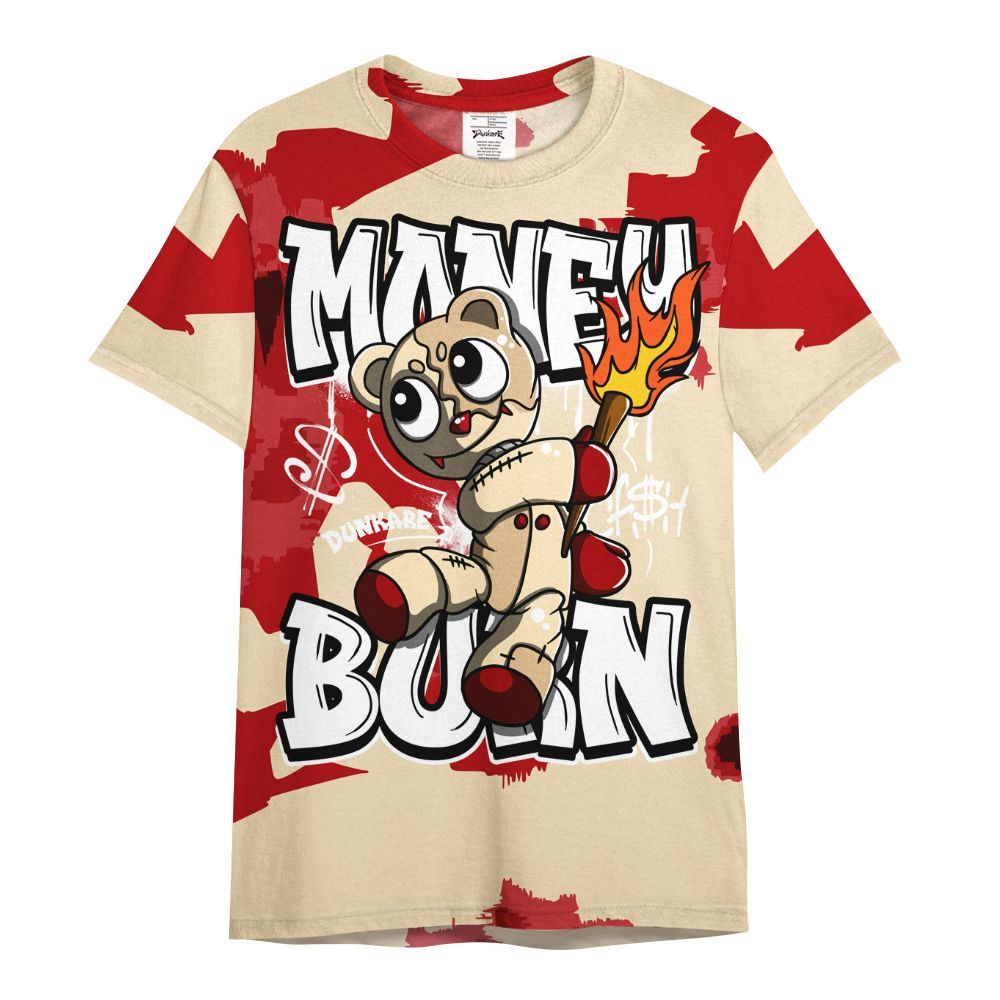 Shirt To Match Dunk Low Strawberry Waffle - Money Burn Retro All Over Print