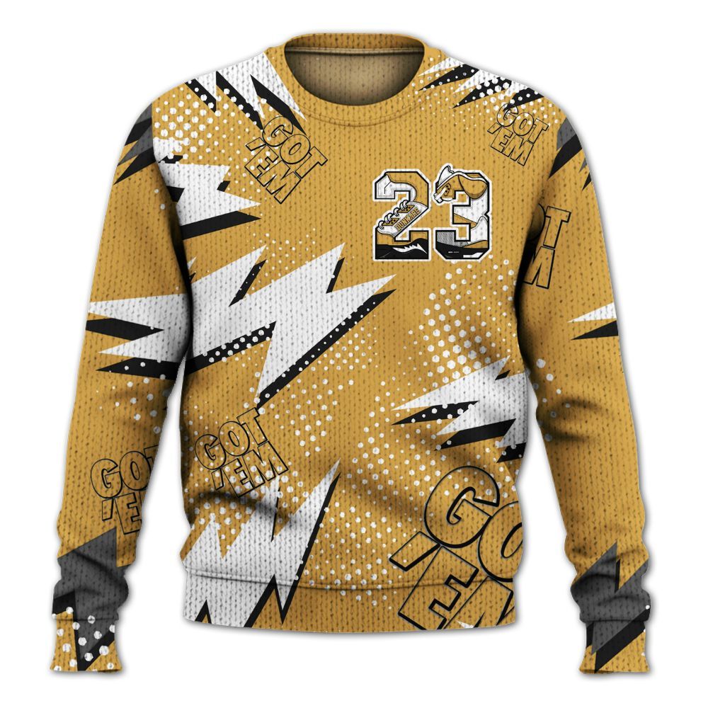 Knitted Sweater To Match Low OG Rookie Of The Year 1s - Custom Name Number 23 5s