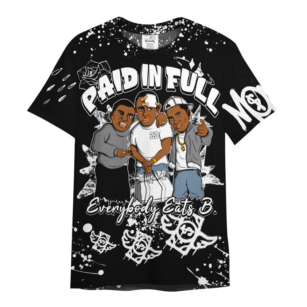 Shirt To Match Black Chrome 6s - Everybody Paid In Full Crayon All Over Print