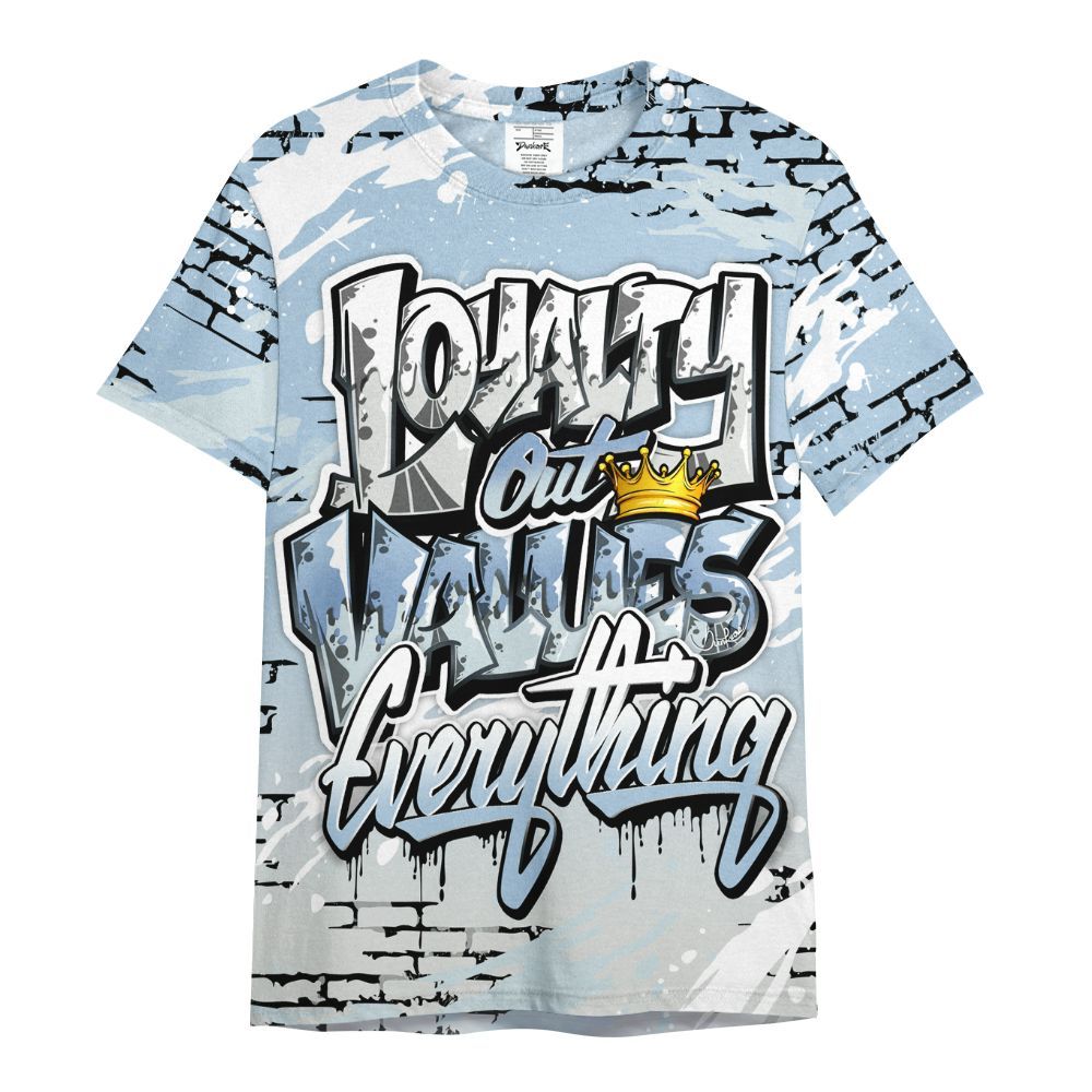 Shirt To Match Forget Me Not 4s - Values Of Loyalty Drip All Over Print