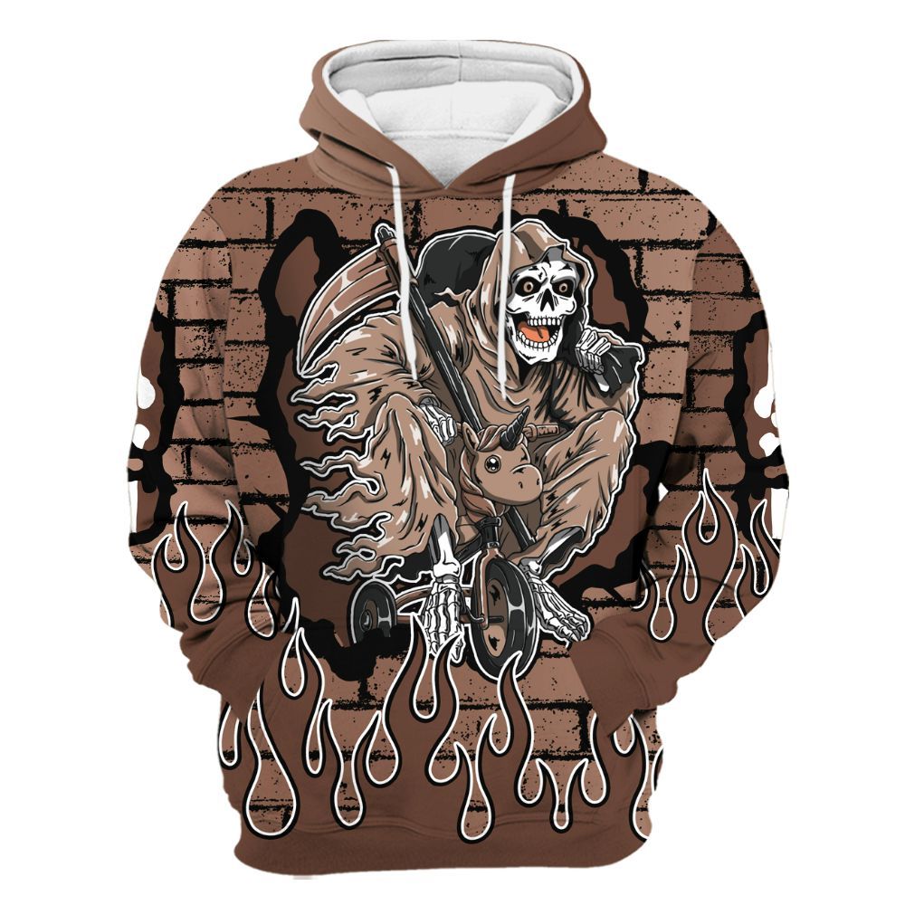 Hoodie To Match KD 4 Christmas - Self Make Skeleton Crashed All Over Print
