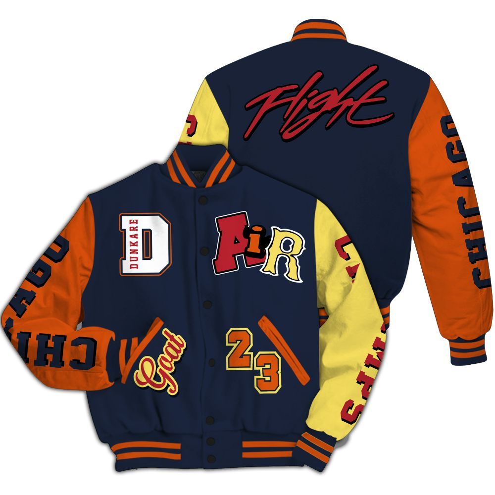 Varsity Jacket To Match Dunk Low COJP What The 2024 Shirt, AIR Number 23 GOAT Graphic All Over Print