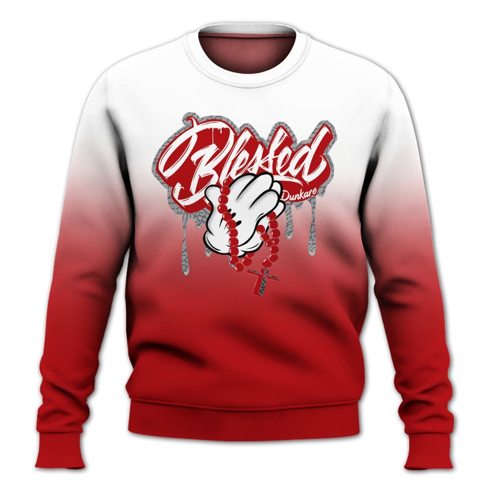 Sweatshirt To Match Cement Grey 3s - God Blessed Drip All Over Print