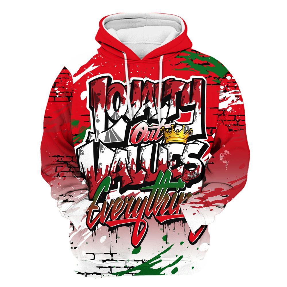 Hoodie To Match Chicago 13s - Values Of Loyalty Drip All Over Print