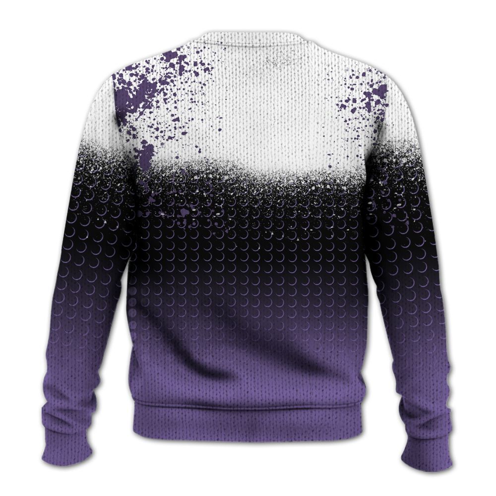 Knitted Sweater To Match Dunk Low Black Raspberry - Halftone Time Is Money