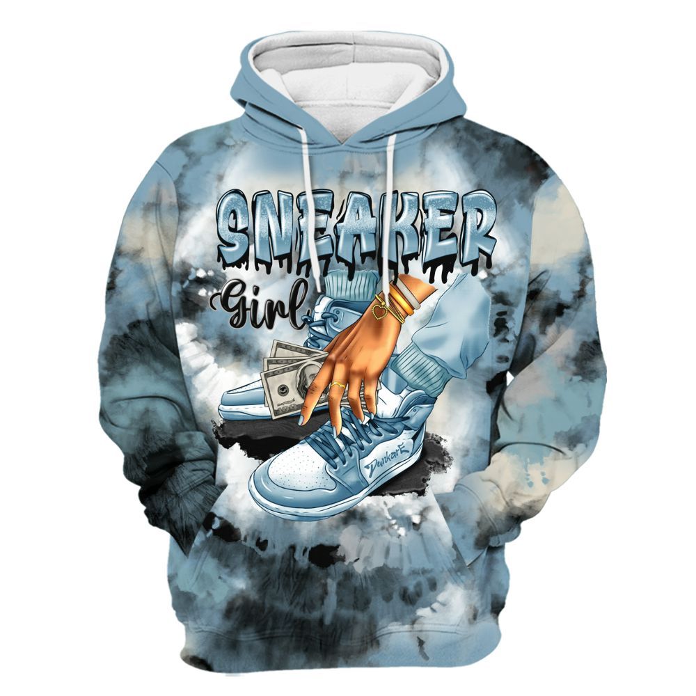 Hoodie To Match Retro SoleFly 13s - SNEAKER Girl Money Drip Tie Dye All Over Print