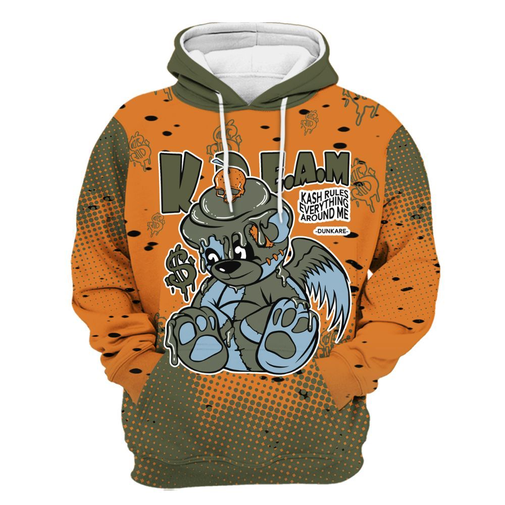Hoodie To Match Olive 5s - Loot Bear Unique Drip All Over Print