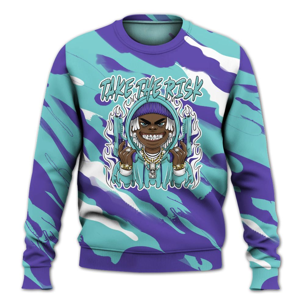 Sweatshirt To Match Low Hornets 1s - Take The Risk Colored All Over Print